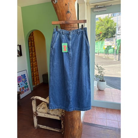 denim long  skirt