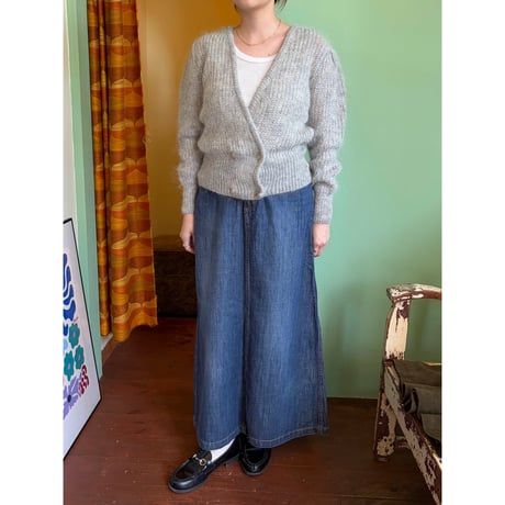 made in Britain gray mohair cardigan