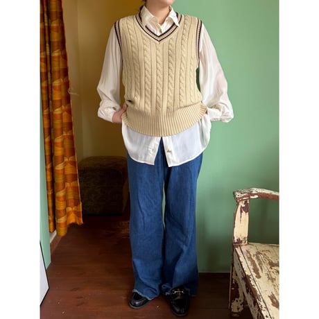 cable knit vest