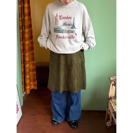 【ご成約済み２点】low west suède midi skirt/ice blue cardigan
