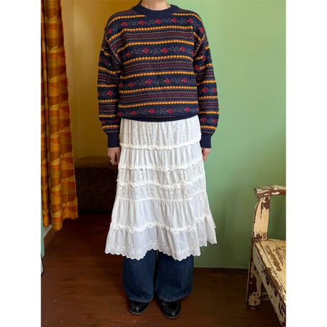 frill design midi skirt