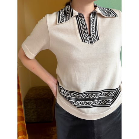 skipper knit s/s tops