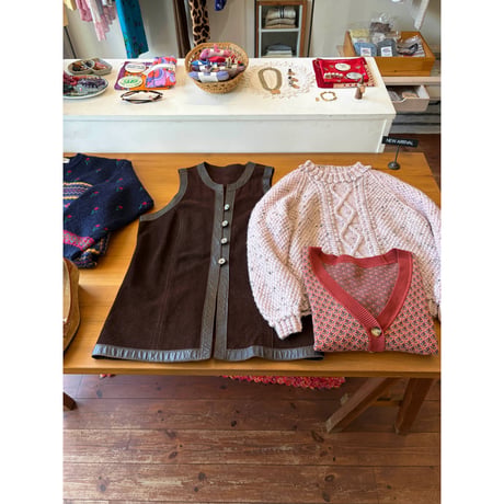 melange cable sweater