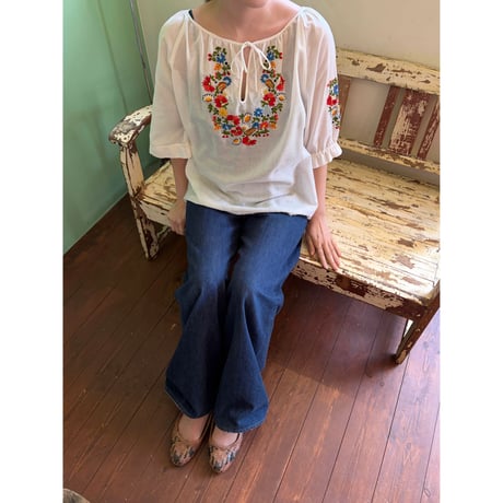 floral embroidery tunic