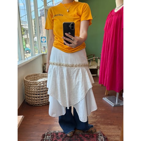 made in Italy beads embroidery design skirt