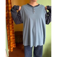 henley neck long sleeve tee