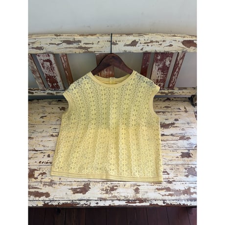 yellow lace  tops