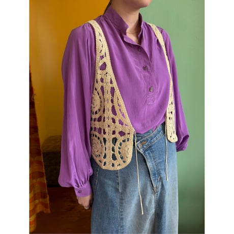 purple design blouse