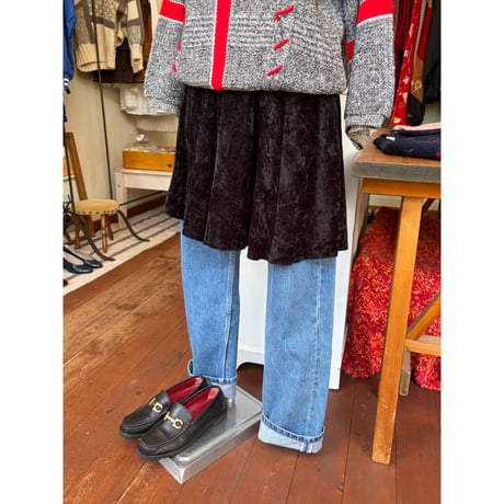 made in England velours mini skirt