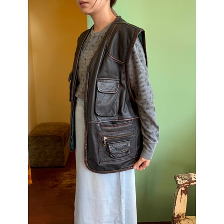 design leather vest