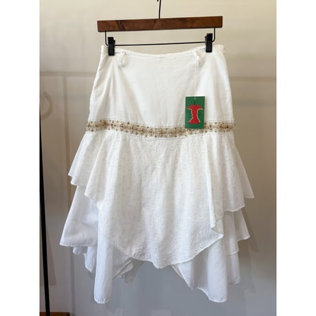 made in Italy beads embroidery design skirt