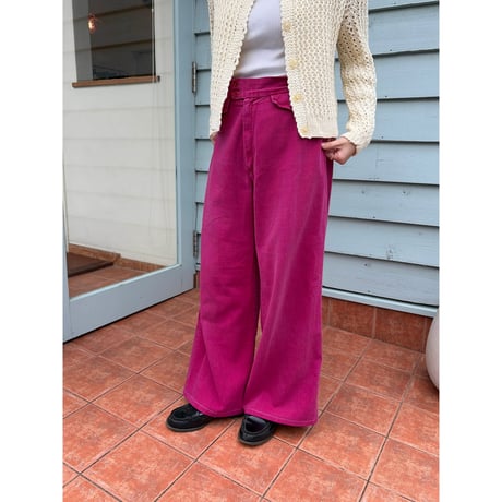 pink high-waist pants