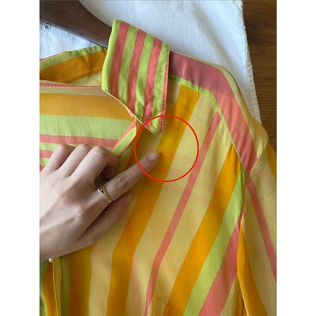 sheer stripe shirt