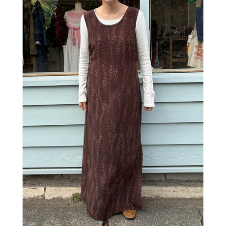 leopard long dress