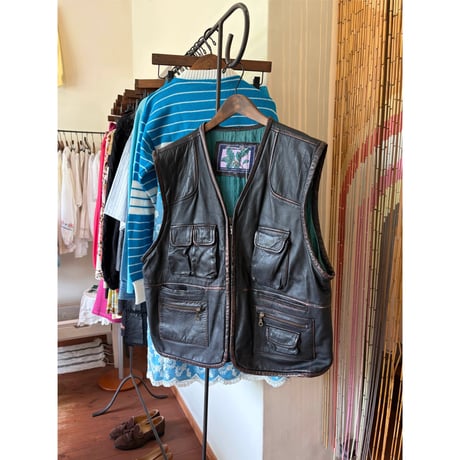 design leather vest