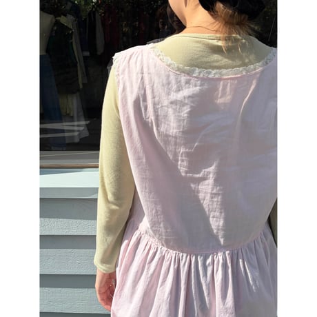 baby pink sleeveless midi dress