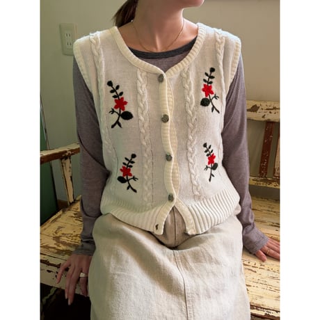 Tyrolean knit vest