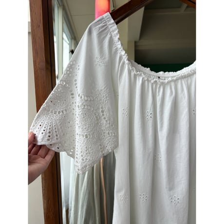 cutwork design mini dress