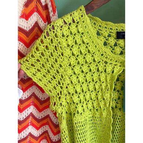 crochet French sleeve cardigan