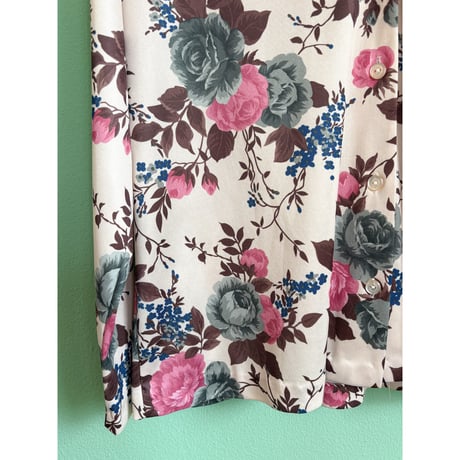 made in USA floral poly shirt