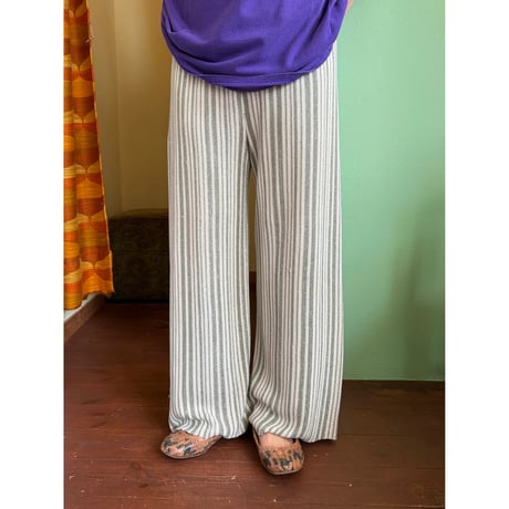 glitter stripe knit pants