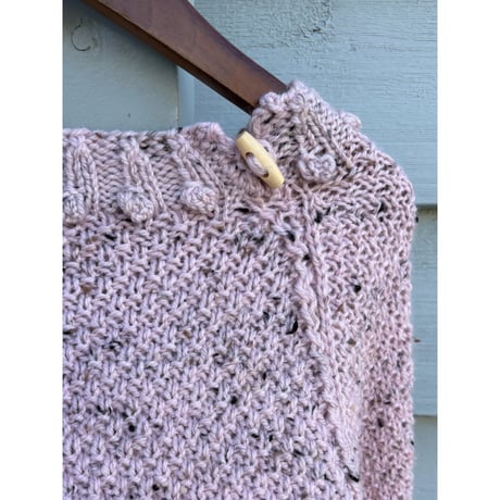 melange cable sweater