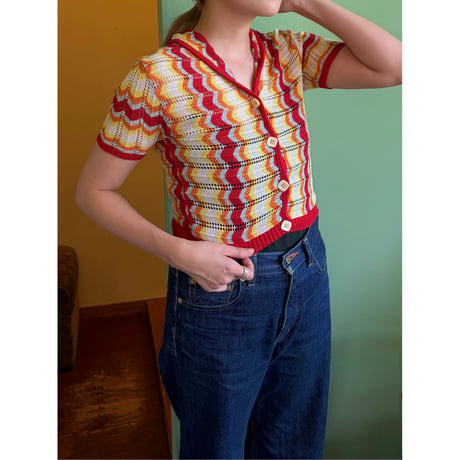 multicolored design tops