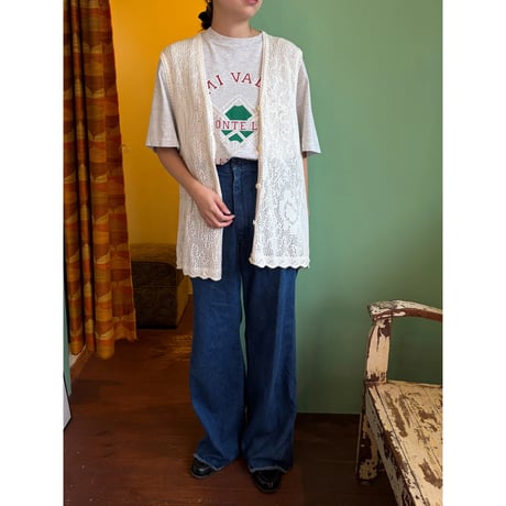 crochet long vest