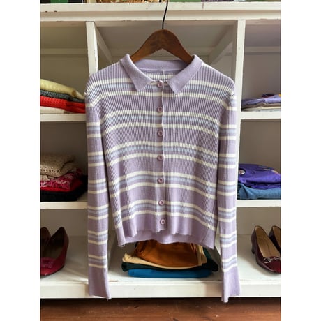 border knit polo tops