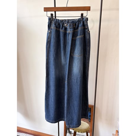 denim long skirt