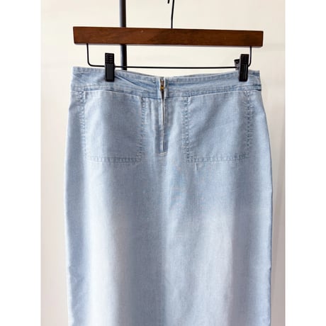 denim long skirt