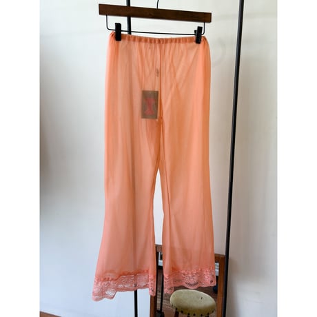 see-through flare pants