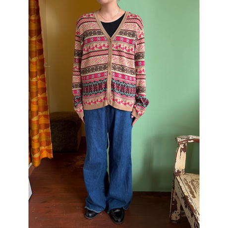 fairisle knit cardigan