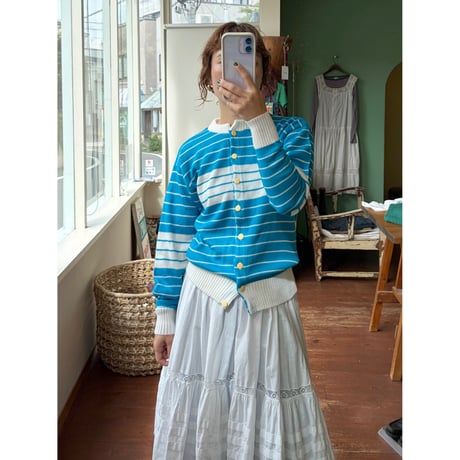 border knit cardigan