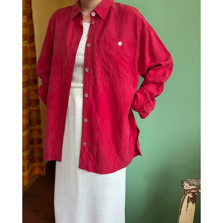 red silk shirt