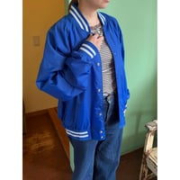 blue nylon jacket
