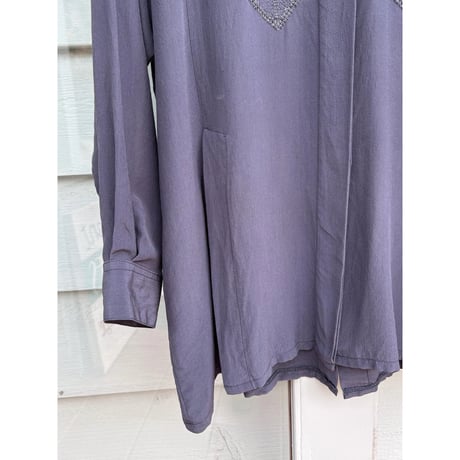 embroidery silk shirt