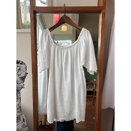 cutwork design mini dress