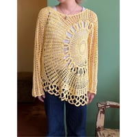 yellow crochet tops