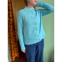 ice blue knit cardigan