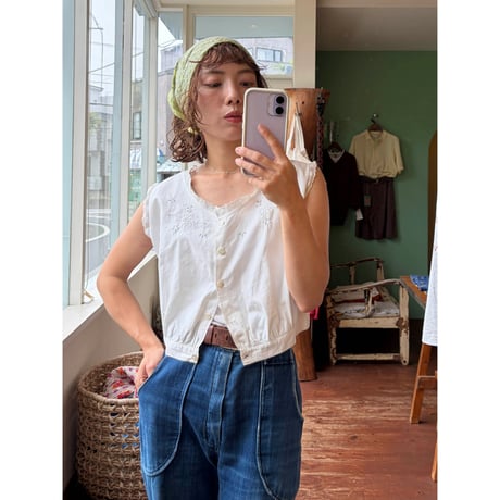 cotton sleeveless blouse