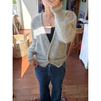 made in Britain gray mohair cardigan