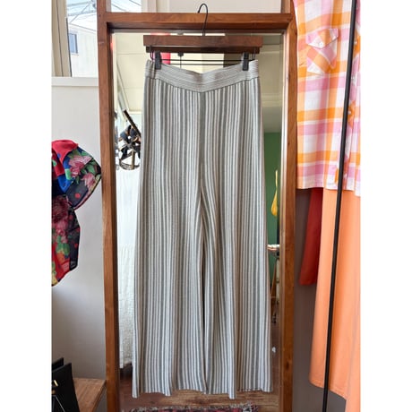 glitter stripe knit pants