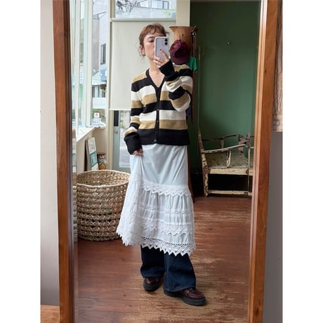 made in Italy border  knit cardigan