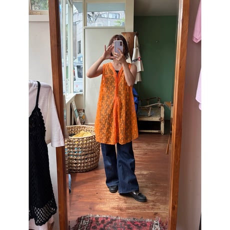orange all lace tops