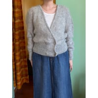 made in Britain gray mohair cardigan