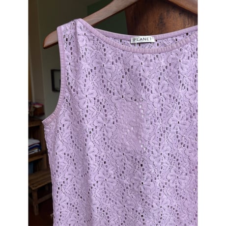 made in UK lavender all lace tops