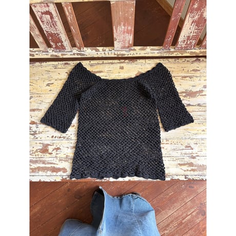 black crochet tops