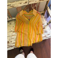 sheer stripe shirt