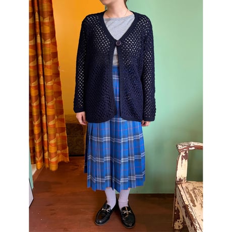 made in Scotland check pattern pleats skirt